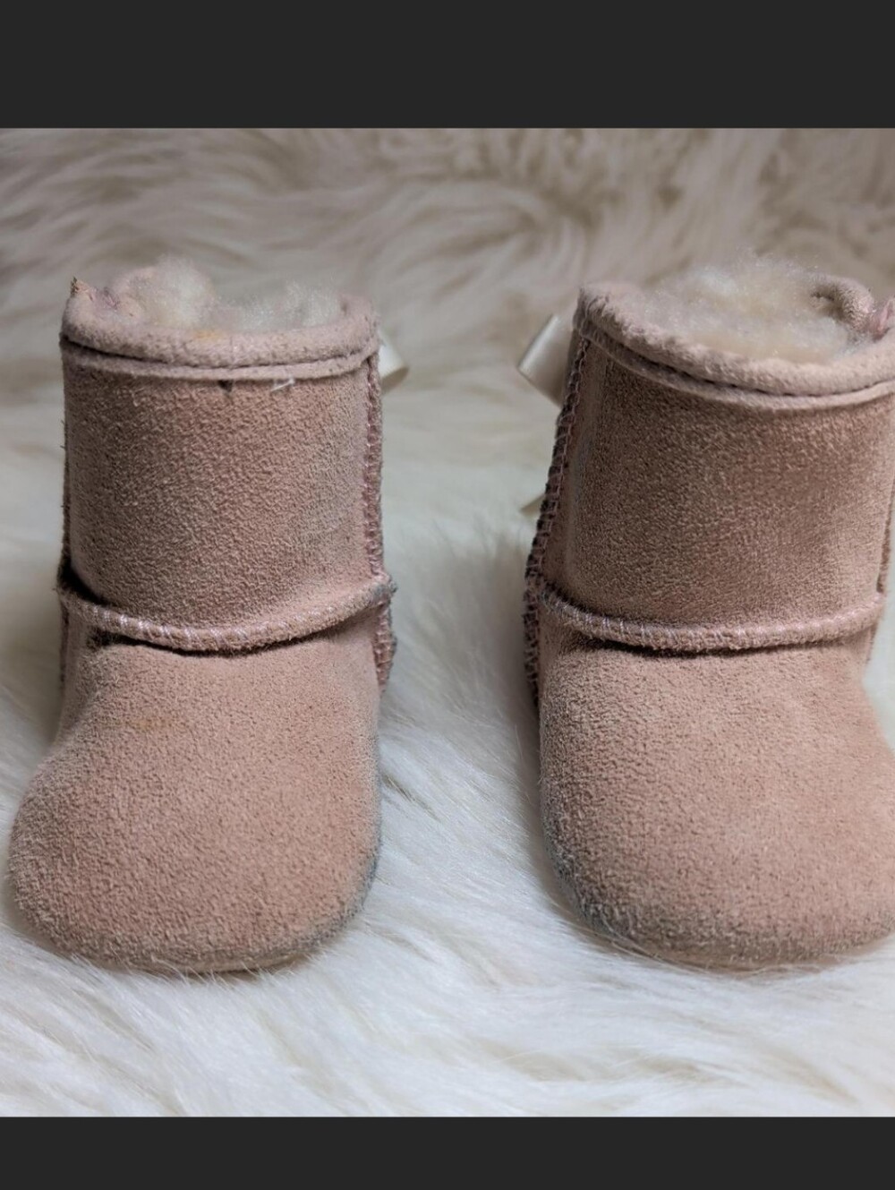 Ugg Jesse Bow Infant 0/1 -Shearling Pink Booties
